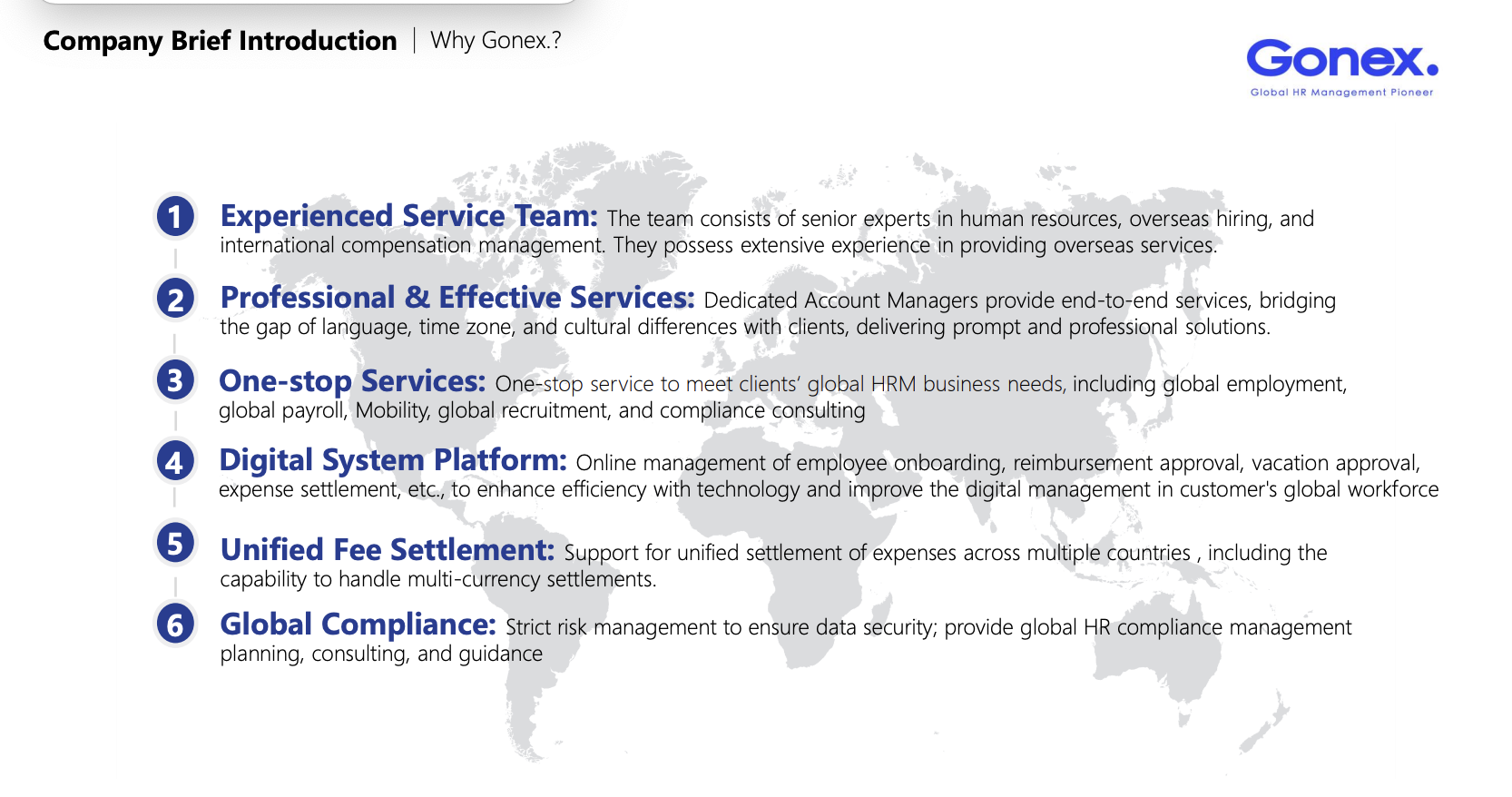 Why Gonex？- The advantages of Gonex’s services.