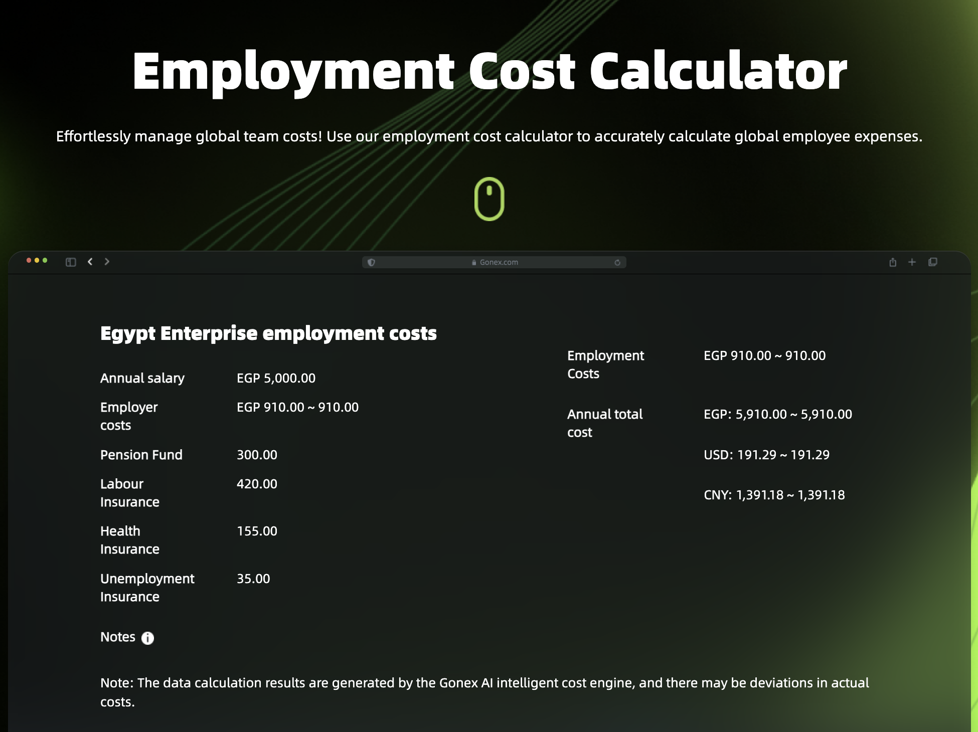 Unlocking Cost-Efficiency in Global Hiring: Gonex’s Innovative Employment Cost Calculator