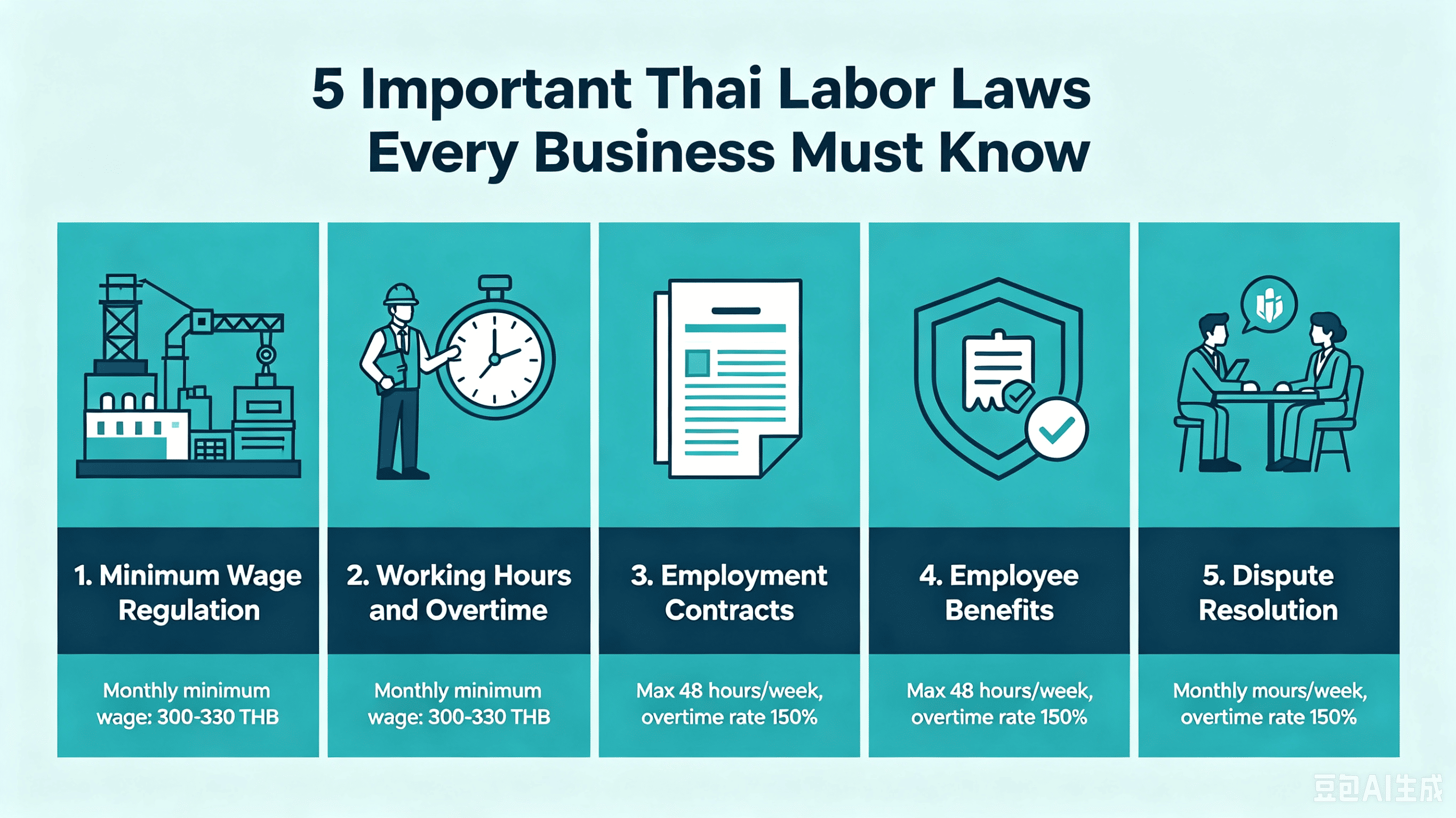 Five Critical Labor Laws Enterprises Must Know Regarding Thailand’s Labor Legislation