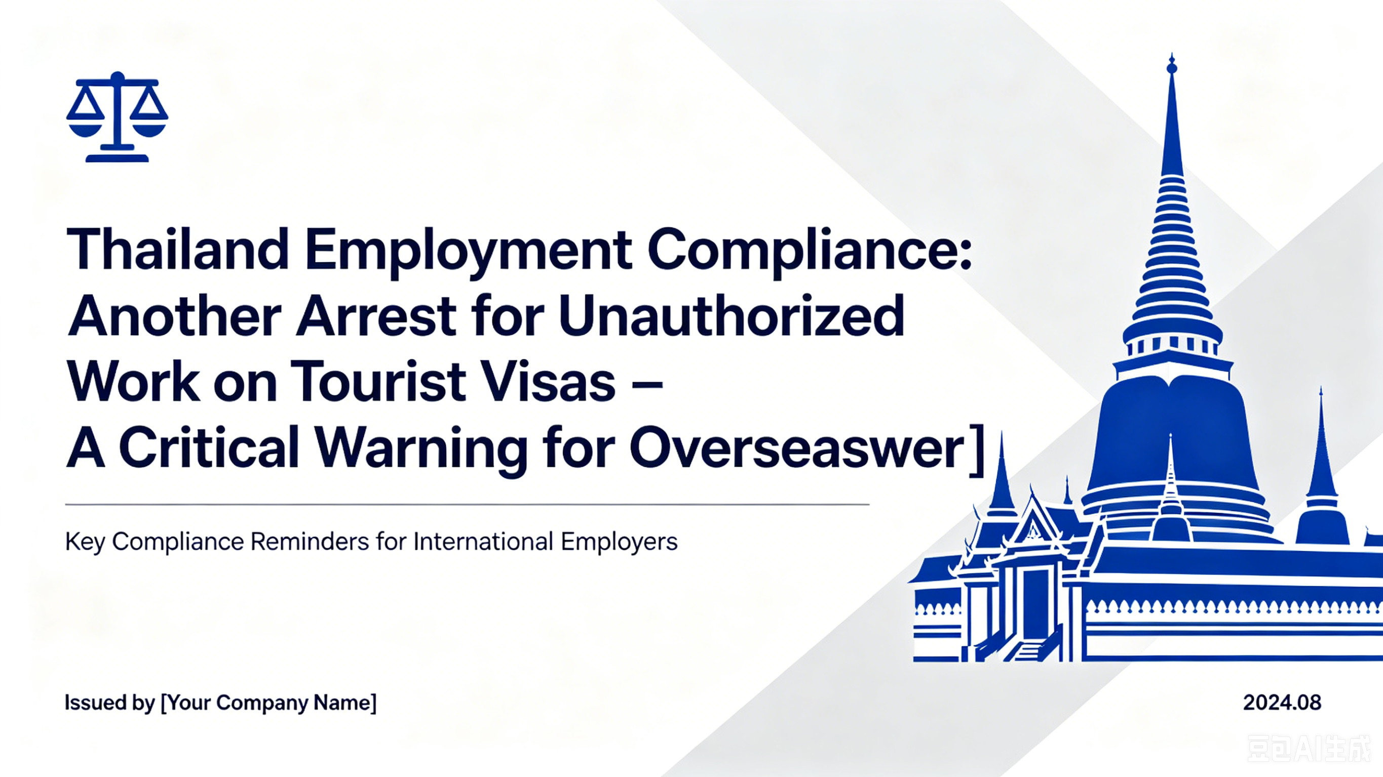 Thailand Employment Compliance: Another Arrest for Unauthorized Work on Tourist Visas – A Critical Warning for Overseas Enterprises